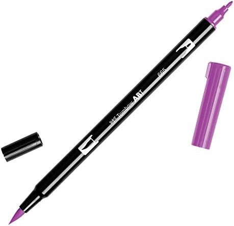 Tombow Dual Brush Pen Art Marker, 665 - roxo, 1 pacote