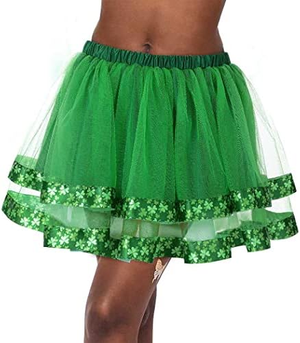 Reetan Tulle tutu sai saiba de St. Patrick Tutu Salia Irlanda Irish Shamrock Clover Tutu Costume para mulheres e meninas