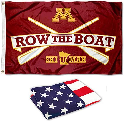 Minnesota Gophers Row The Boat Ski U Mah Flag e USA 3x5 SPANPLE