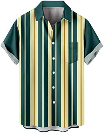 Camisa havaiana para homens camisas de botão casual camisas de praia para homens Hawaiian Shirve Sleeve Blouse Tops