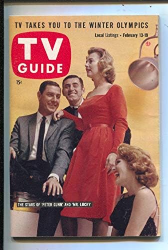 Guia de TV 2/13/1960-Peter Gunn-Mr. Lucky-Craig Stevens Cover-illinois-No-NO-NOWS STAND COPY-VF