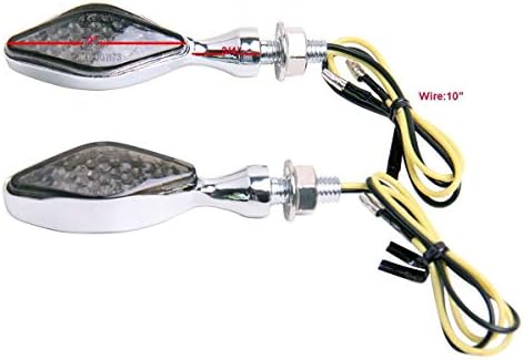 Motortogo Chrome Short Mini LED Turn Signal Lights Indicadores Blinkers compatíveis para 2002 Honda CBR1100XX