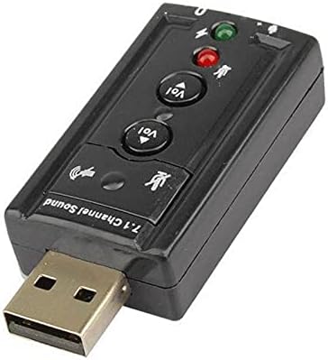 Conectores 5pcs pacote mini USB 2.0 3D Virtual 12Mbps externo 7.1 canal de áudio Adaptador ZH -