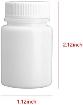 Iiniim 10pcs Plástica Recipiente de comprimidos de plástico Garrafas de armazenamento de comprimido de medicamento vazio garrafas químicas de 20 ml brancas 20 ml