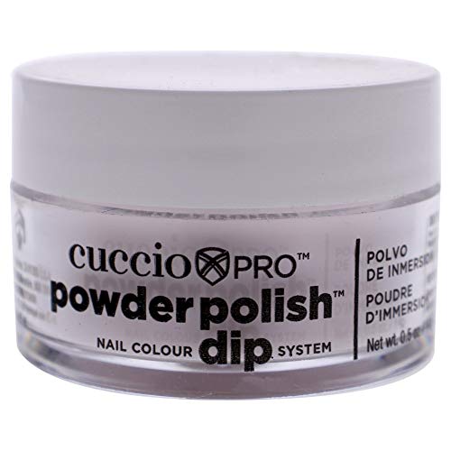 Cuccio Color Powder esmalte - laca para manicures e pedicures - pó altamente pigmentado que é moído - acabamento forte e durável com uma cor rica impecável - base - 0,5 oz