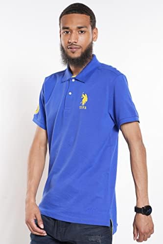 U.S. Polo Assn. Camisa polo de manga curta masculina com apliques