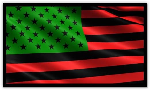Bandeira afro -americana Red Black Green Adtenhor - Adesivo de laptop de 5 - Vinil impermeável para carro, telefone, garrafa de