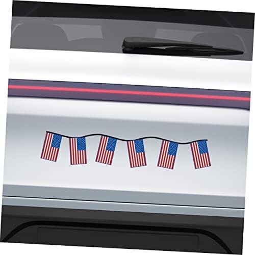 Holibanna 4 sets adesivos de carro refletivo magnéticos America Flag Decoração branca Ornamento branco Red Decorações de carros azuis brancos