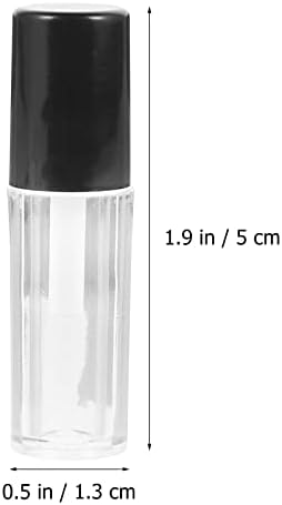 Lash Holder Lip Gloss Tube Bottle Recilabilável: Recipientes de bálsamo labiais Tubos de batom vazios 10pcs 1.2ml Cosméticos Garrafas de amostra para mulheres para meninas viagens ao ar livre contêiner preto