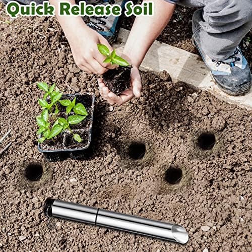 Ferramenta de plantador de sementes, aço inoxidável DiBber Garden Tool Garden Bulbo Manual Hole Digger para jardinagem, Ferramenta