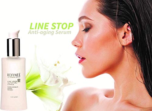 Refine os cuidados com a pele de parada de linha fina, tratamento antienvelhecimento de 1 onça de soro de face