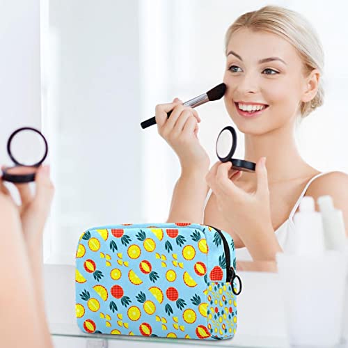 Bolsa de higiene pessoal Bolsa de lave de maquiagem cosméticos com zíper de abacaxi de abacaxi para acessórios de viagem Essentials