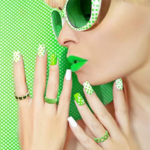 2023 Novo Shape Special Rings tem tema para mulheres, bela amor de joias verdes presentes de moda de moda 3pcs anéis