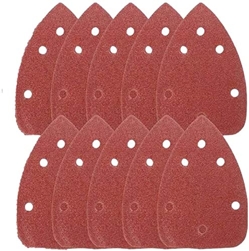 10pcs Mouse Detalhes Lixa de lixa de lixeira papel de lixar 40 grãos lençóis de palmeira gancho e loop para lixamento de madeira