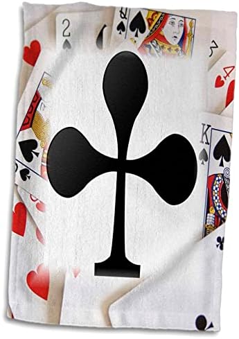 Jogos de Florene 3drose - um clube preto no convés de cartas - toalhas