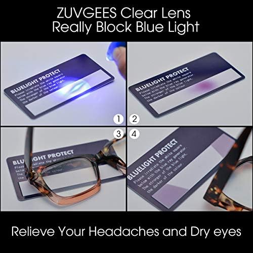 Zuvgees estilo retrô azul bloqueio de óculos de leitura de óculos grandes leitores de computador lentes grandes lentes