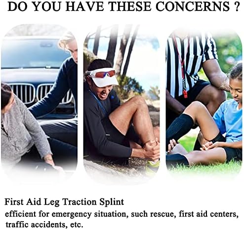 Dispositivo de tala de tração da perna para primeiros socorros ao ar livre, resgate de emergência e acidentes - Faça com os