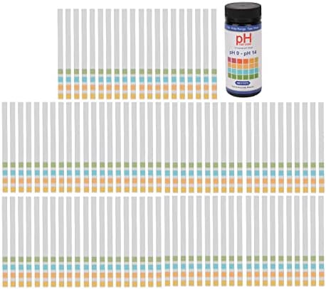 AGATIGE 100 PCS Tiras de teste de pH, 1-14 Teste por portátil de pH de pH portátil tiras de reagente de papel litmus
