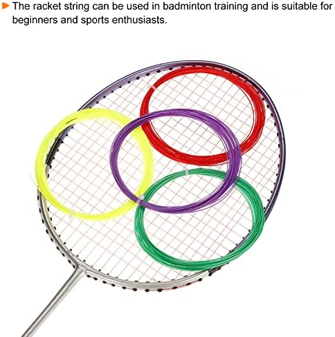 Corda de raquete de badminton de Patikil, durável Nylon Racquet Substituição Linha de linha do fio de linha de linha de alta flexibilidade