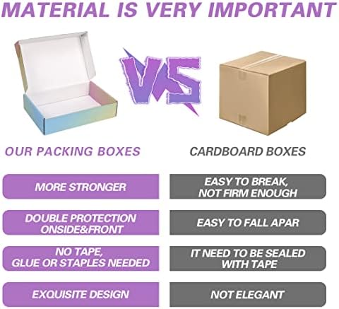 Caixas de remessa para embalagem, 9x6x2 polegadas caixas de papelão corrugadas, caixas de correspondência de papel para pequenas