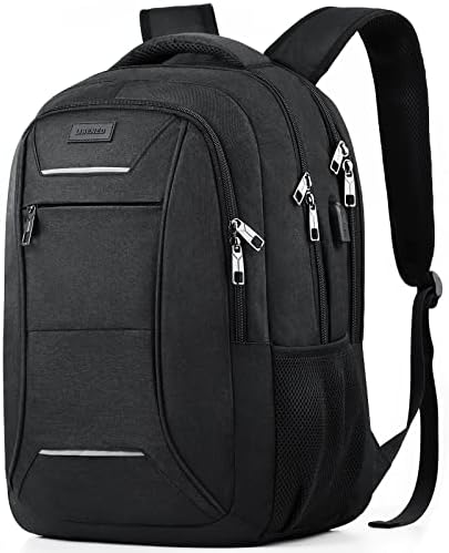 Mochila de laptop de viagem para homens, grandes mochilas escolares para adolescentes resistentes à água com porto de carregamento