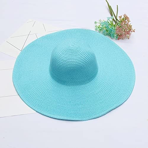 Chapéu de palha do sol do sol amplo chapéus de verão para mulheres largura Bongo da praia Chapéu de praia Little Girl Dobrable
