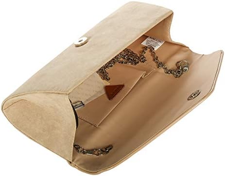 Carteira de bolsa clássica de bolsa de couro de Wallyn, bolsa de noite com flaneta cáqui