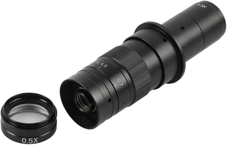 Kit de acessórios para microscópio para adultos 0,5x/0,35x/2x/1x/0,75x lente de vidro objetiva auxiliar 42 mm para lente microscópio de câmera consumíveis