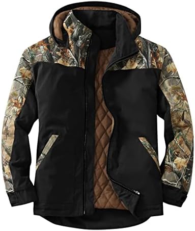 Masculino casacos de inverno bloqueio de cor para luxuosos espessos de chapéu que quente e removível de jaquetas acolchoadas de algodão