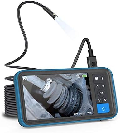 Lmmddp lente dupla 1080p endoscópio industrial 4,5 ”Tela IP67 Câmera de cobra com 6 LED para inspeção de esgoto de drenagem de pipeline