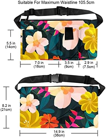 Acessório de bolso do organizador floral verde tropical para cinto de ferramenta | Suporte de ferramenta durável e compacto