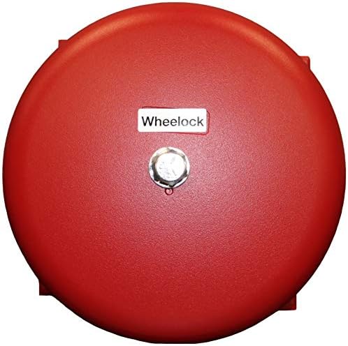 Wheelock 43T-G6-24-R Indo/Outdoor 43T Sino vibratório, cor de ala vermelha, tamanho da concha de 6 em 24V AC, 86 DBA Nível de