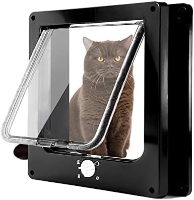 PATTEPION BLATE CAT PORTA DE BLAP DE CAT DE 4 vias Médio com ímãs, instalação fácil de porta de gato de entrada exclusiva