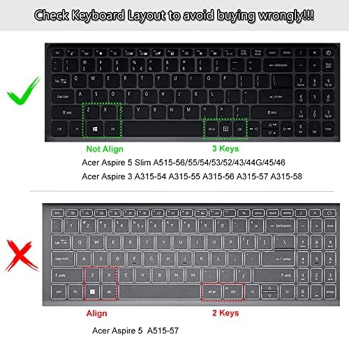 Tampa do teclado para 2022-2020 15,6 Acer Aspire 5 A515-46/45/45G/56/56G/54/54G/55/55T/44G, 15,6 Acer Swift 3 SF315