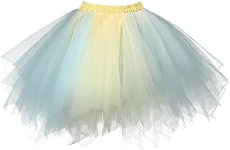 Salia tutu feminina balé arco -íris tutu saia fashion costume dança dancing ruffle saia mini -saia bubble tutu tutu