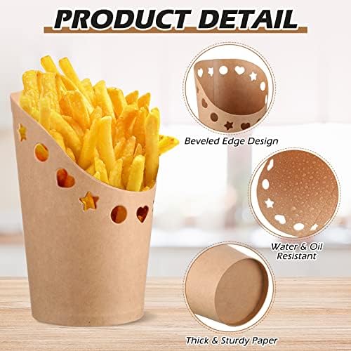 100 PCs 14 oz Fries Frenchtion Fries Fries Copa Charcuterrie Charcuterie Charcuterie Cups Disponível French Fry Cups