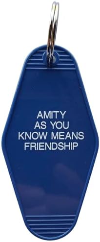 Jaws Amity Surf Inn Amity, como você sabe significa amizade azul/branca de teta inspirada no chaveiro inspirado