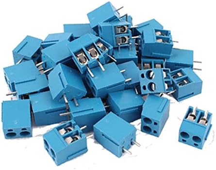X-Dree 36 PCS 2POLE PCB PCB TERMINAL BLOCO CONECTOR DE FIO DE BLOCO 5.08mm Pitch Blue (36 PCs 2Pole PCB Morsetto A Vite Morsetto 5,08mm Blu