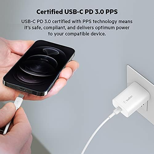 Belkin USB-C PD Power Bank 10k (carregador portátil de carga rápida e entrega de energia 25W USB C PPS WALL CARREGOR, USB TIPO C Adaptador