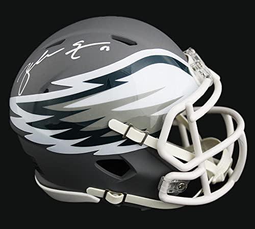 Zach Ertz assinou o Philadelphia Eagles Speed ​​Amp NFL Mini Capacete - Mini Capacetes Autografados da NFL