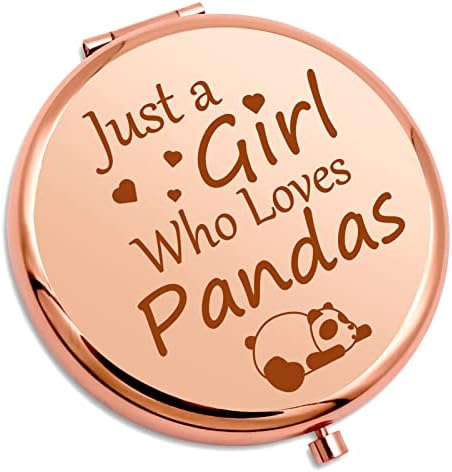 GEVODY PANDAS AMAR PERSE PARA MENINAS amantes de animais Presente Panda Viagem Makeup espelho engraçado PANDA Urso Presente para mulheres