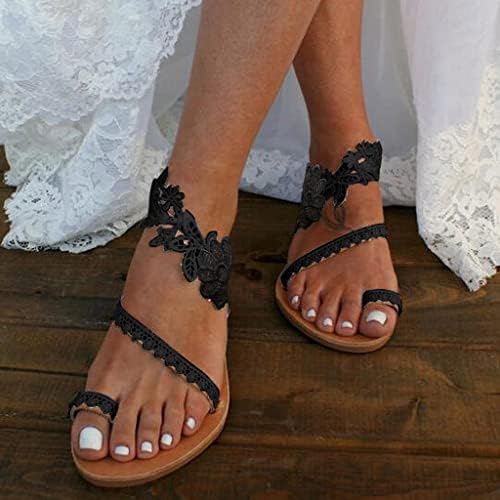 Sandálias Fupinoded Mulheres verão, pedaço feminino sandálias de salto baixo mulheres sandálias de cunha fivela tornozelo