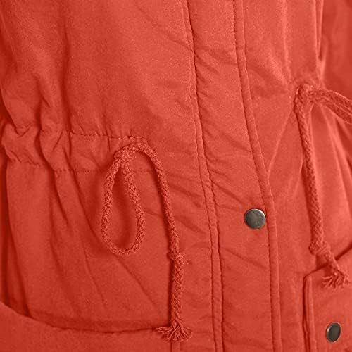 Jaqueta de túnica de túnica de manga comprida foviguo para o clube de outono feminino Zip de algodão quente de algodão quente confortável