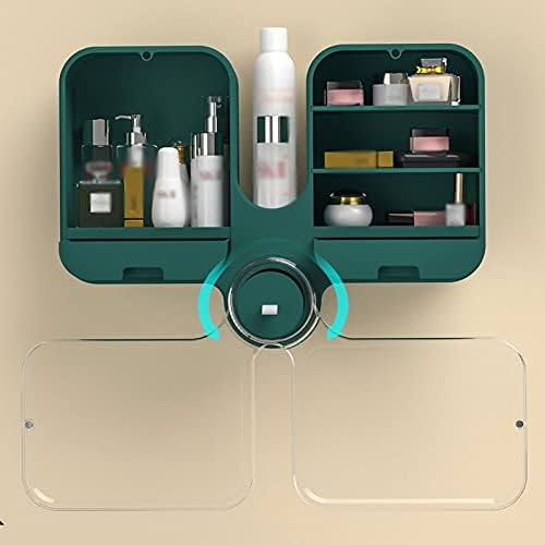 Banheiro do organizador de maquiagem de Brewix pendurado em grande capacidade Caixa de armazenamento cosmético Sundries de classificação Caixa