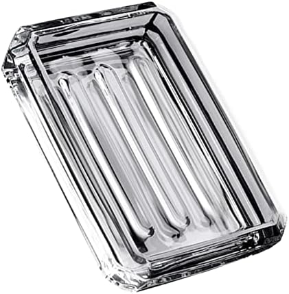 Cabilock Sponge Home Glass Transparent Plate Transparente Sabão Bandejas de Bandejas de Bandejas Retangular para Delicado Banheiro