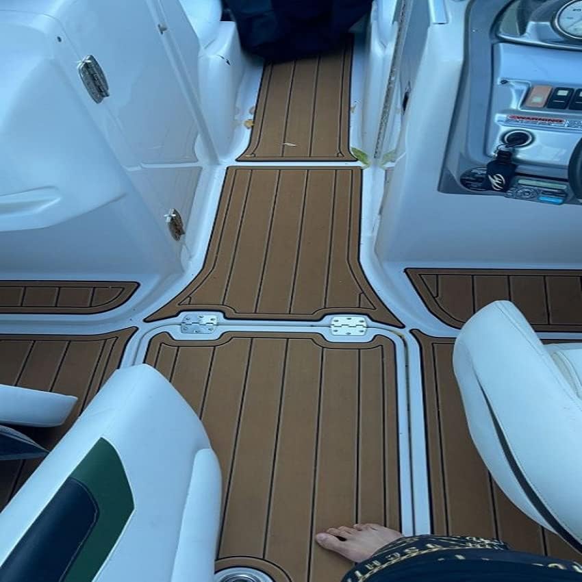 Boat Eva Faux Teak Decking Floor Compatível com Monterey 2018 258 SS Cockpit Kit