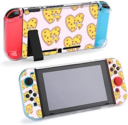 Case de capa protetora de pizza com formato amoroso para Switch Lite Game Console Controller com garras de polegar