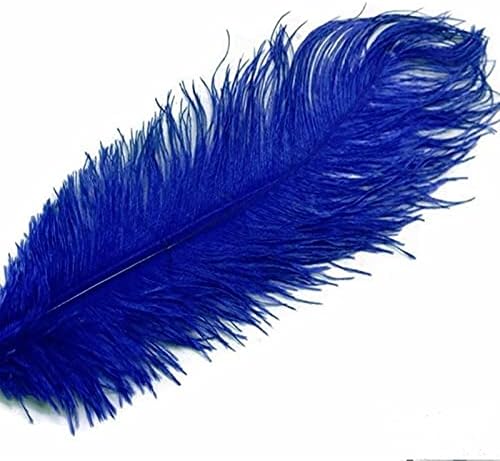 Zamihalaa Royal Blue Fluffy Avestruz Feather 15-70cm 10-200pcs Feathers Diy para artesanato Decoração de vestidos de noiva Plumas