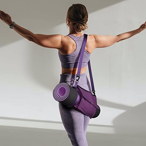 XXerciz Yoga Mat Bag, Bolsa de transportadora de tapete de ioga com alças ajustáveis ​​e bolsos de armazenamento de tamanho grande, leve e fácil limpo, se encaixa na maioria dos tapetes de tamanho