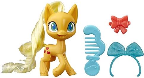 My Little Pony Potion Pony 3-Pack-Twilight Sparkle, Applejack e Trixie Lulamoon Toys de pônei de 3 polegadas com cabelos